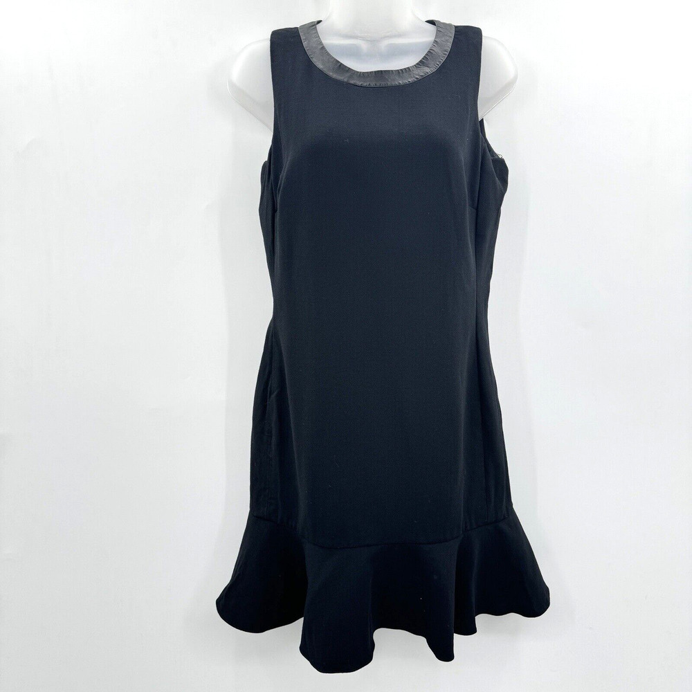 Ralph Lauren Black Label Wool Sheath Dress 10 Black Corporate Old Money Office